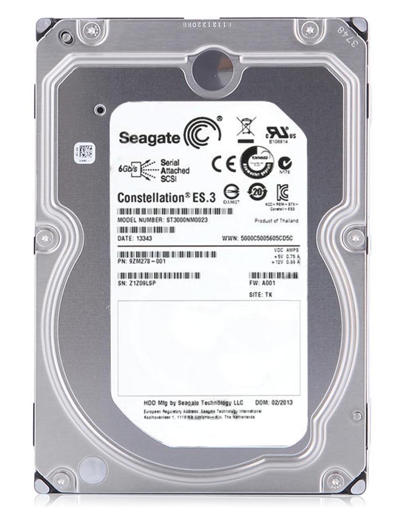 HDD SAS 3TB 7200RPM 6GB/S 128MB ST3000NM0023 SEAGATE